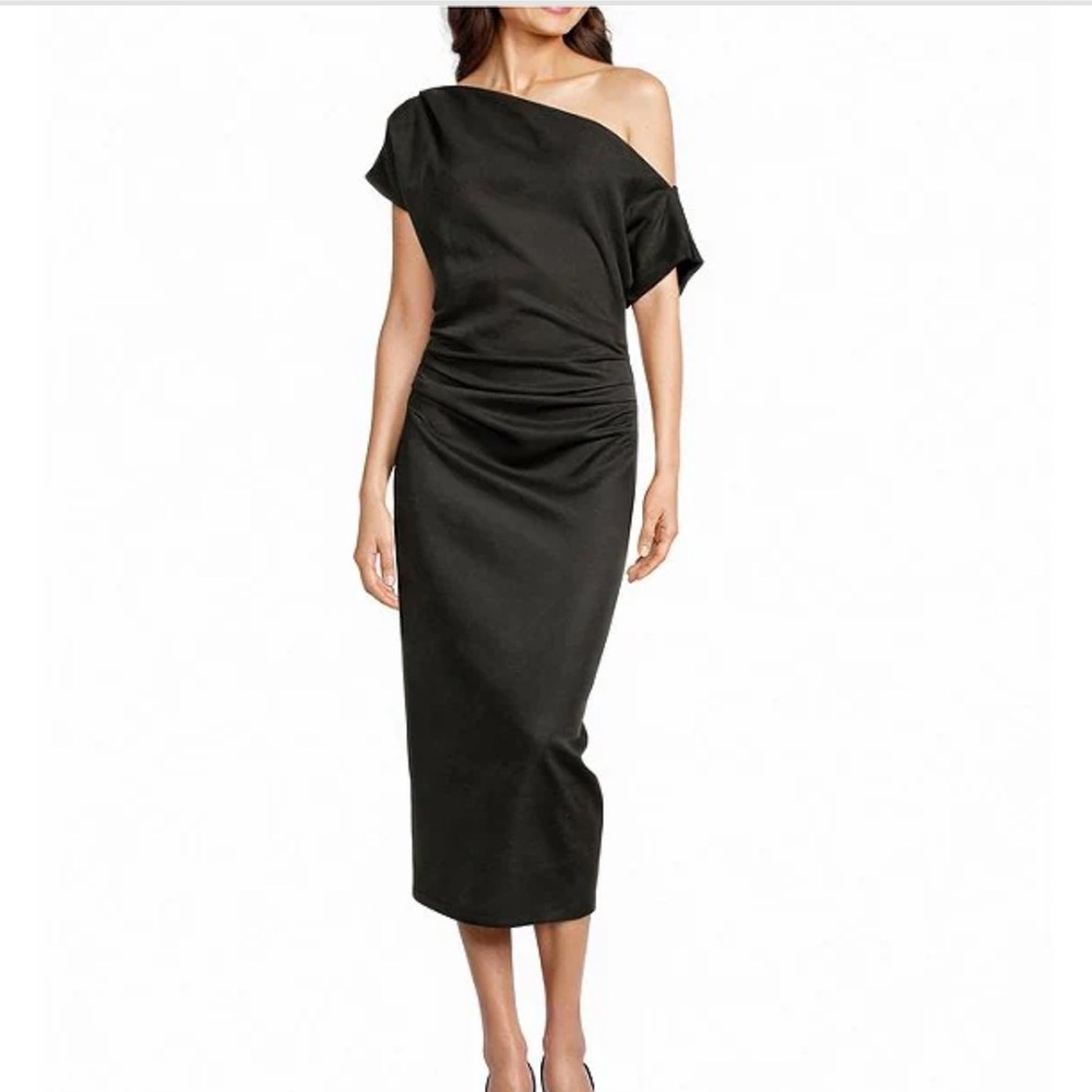 NWT Gibson & Latimer | Faux Suede Asymmetric Neck One Shoulder Dress